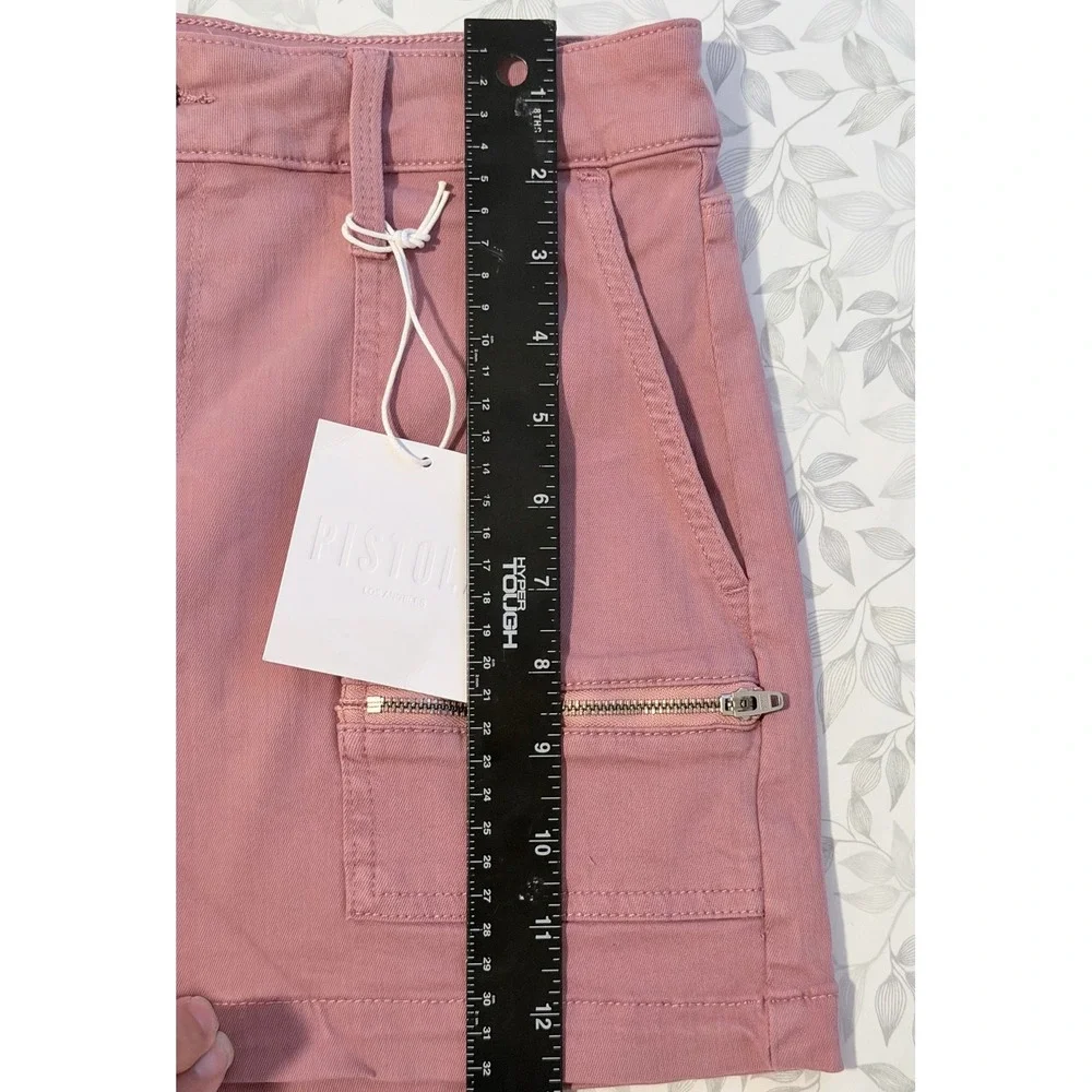 Pistola Plum Rose Pink Utility Cargo Shorts Zipper Pockets P4278TLT-PMR 29 - Picture 7 of 8